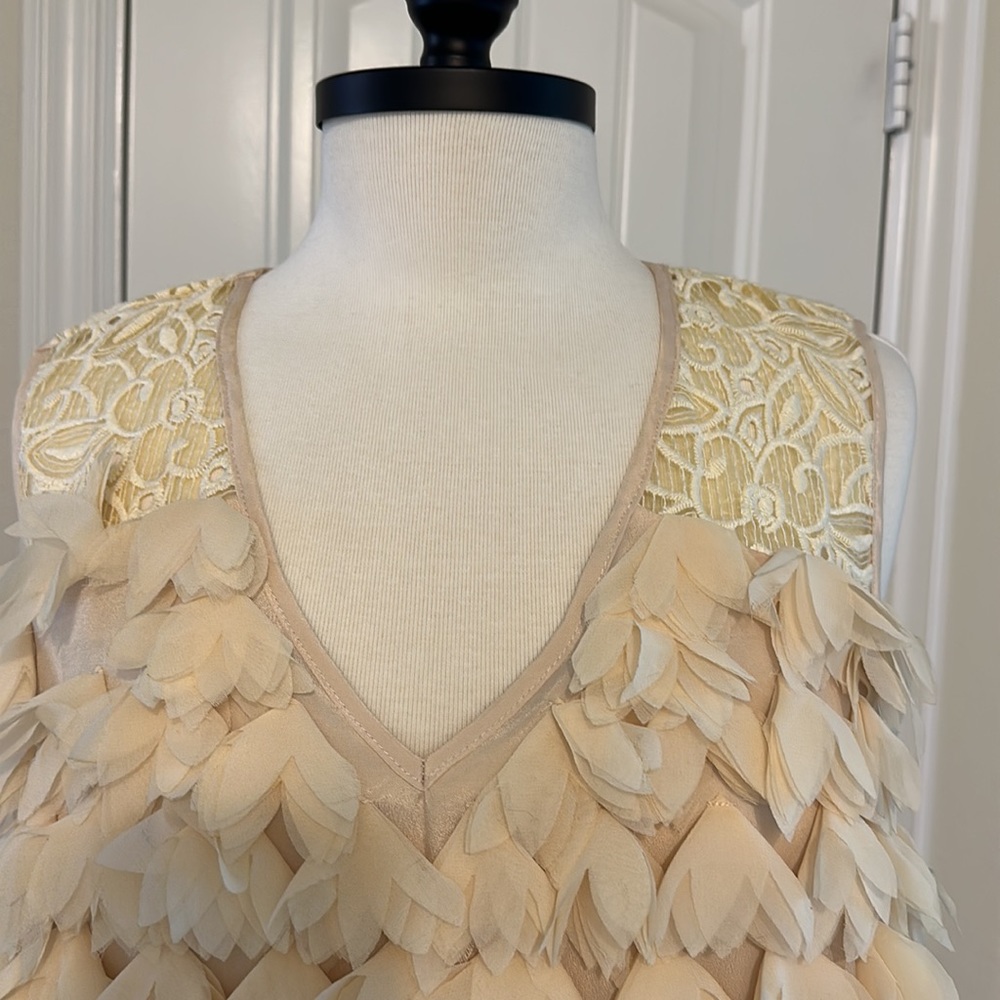 Cream Colored Flower Front Dress